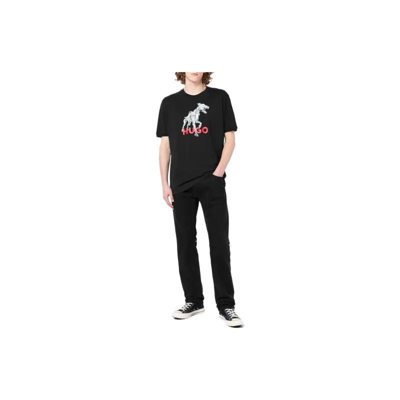 HUGO BOSS T Shirts Men Black-2