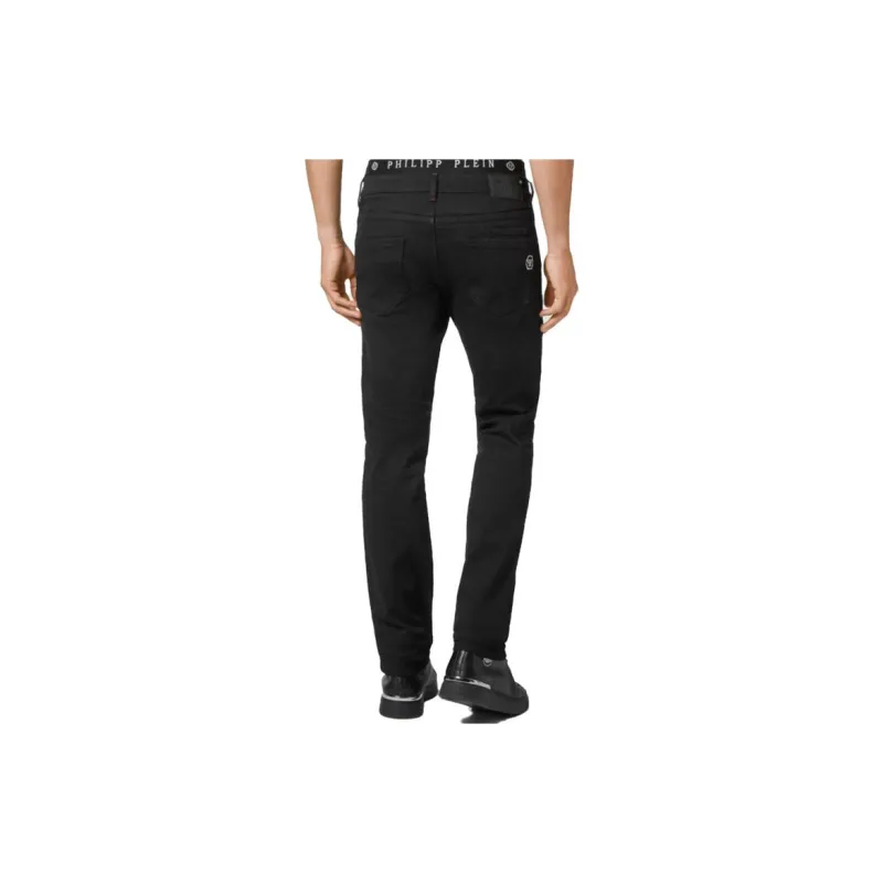 PHILIPP PLEIN SS22 Denim Trousers Men's Black-2
