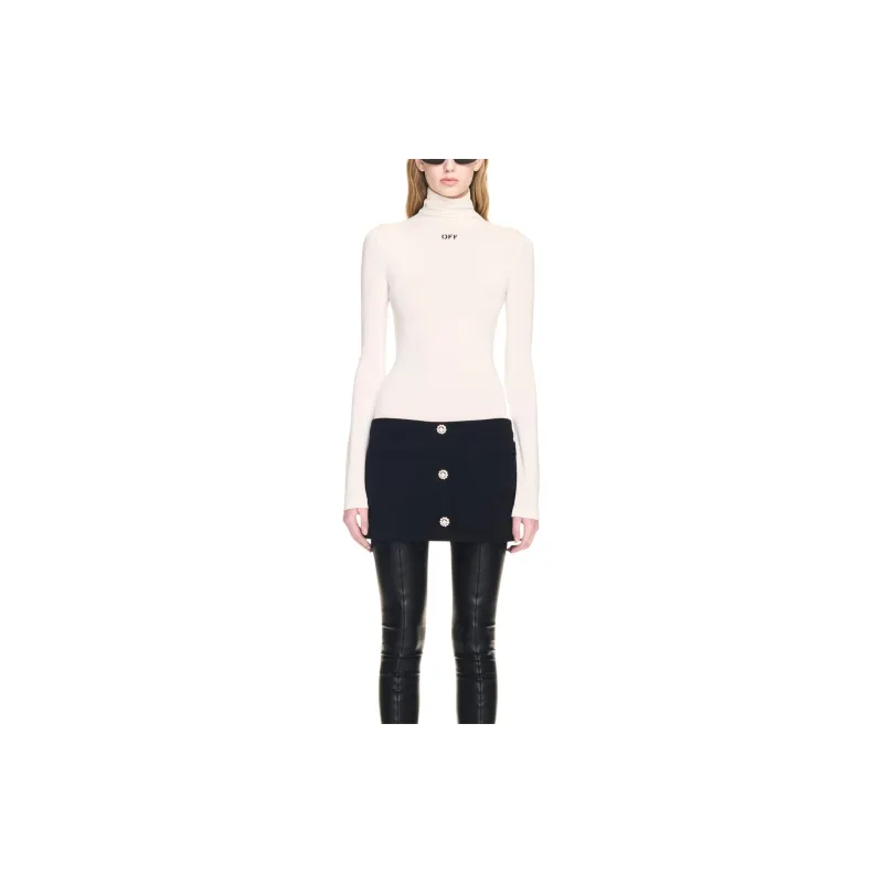 Off- Off-Stamp Long-Sleeved Top-1