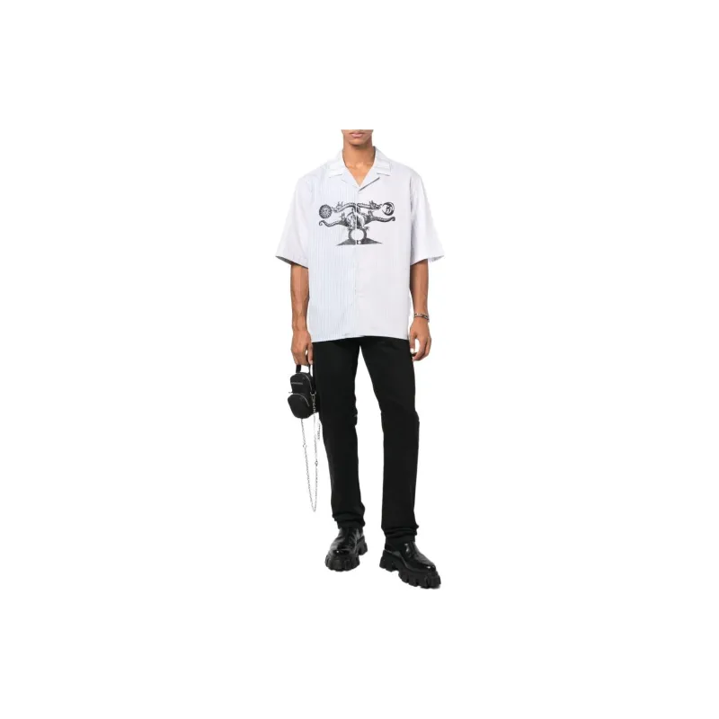 Marine Serre Shirts Men White-1