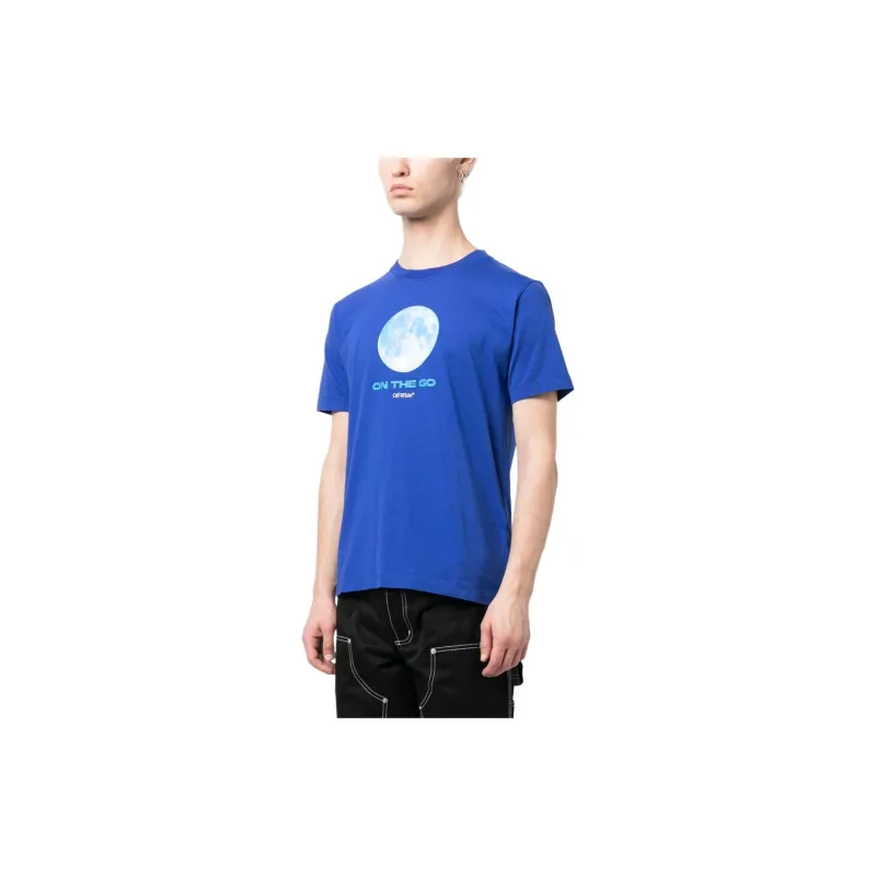 OFF WHITE On The Go Moon Cotton T shirt-3