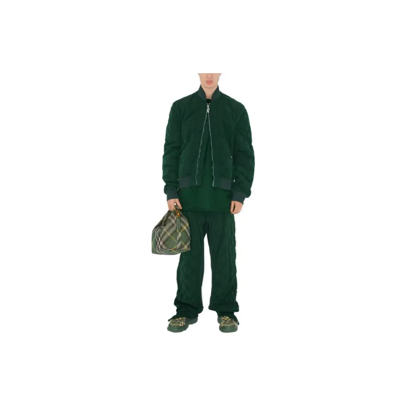 Burberry Long Sleeved Quilted Zip Up Bomber Jacket-2