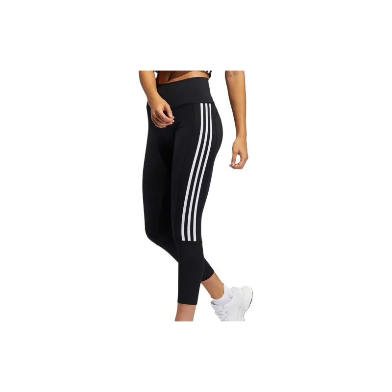 Adidas 3 STRIPES RIBBED 7/8 TIGHTS Athletic Trousers Women's Black/White-1