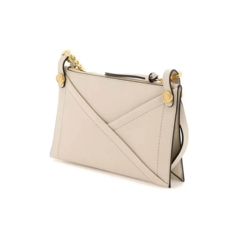 Mulberry Silky Calfskin Clutch, Shoulder Bag, Crossbody Bag, Handbag Medium Size Women's Ecru-3