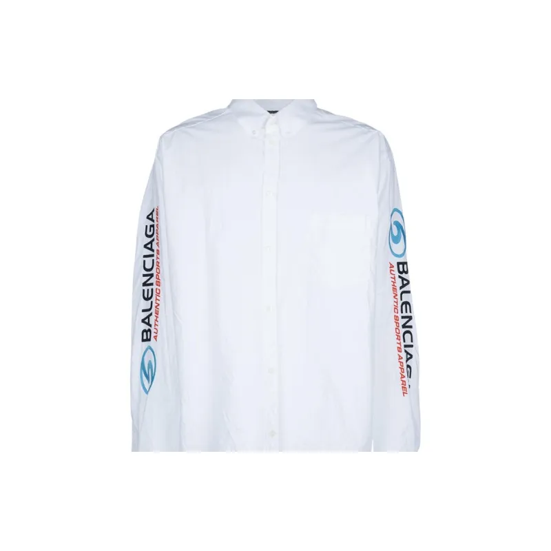 Balenciaga Logo Printed Long Sleeved Shirt-7