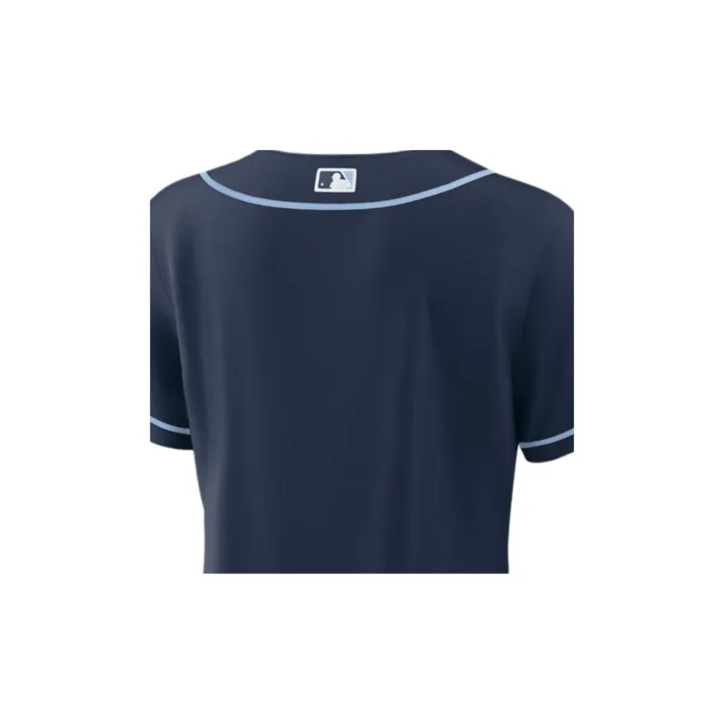 Nike MLB Collaboration Tampa Bay Rays Baseball Jacket Women's Marine Blue-3