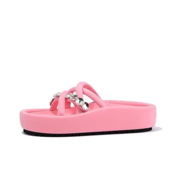 BELLALILY Rubber Sole Slip Resistant Slide Slippers Women's