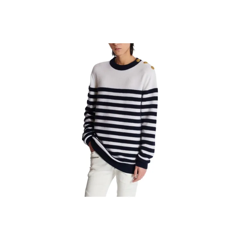 BALMAIN Striped Jumper-5