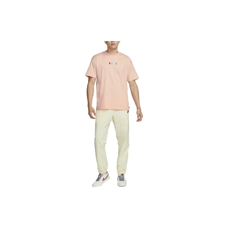 Nike T Shirts Men Orange Pink-2