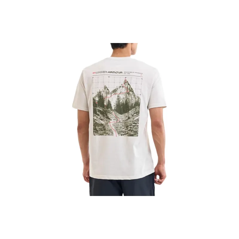 Under Armour UA Reaching Peak T Shirt Men's Ecru-6