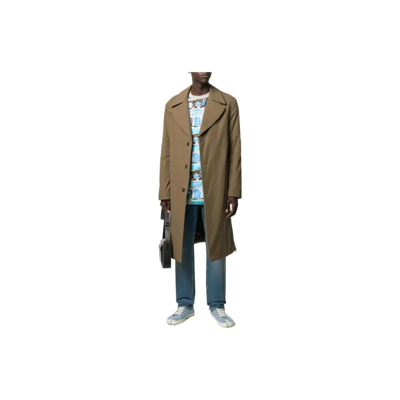 Maison Margiela Trench Coats Men Umber-1