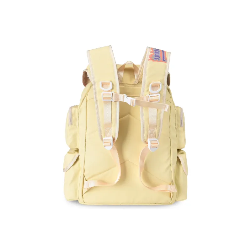 COEXISTENCE Polyester Backpack Travel Bag Tubas Unisex Beige Yellow-5