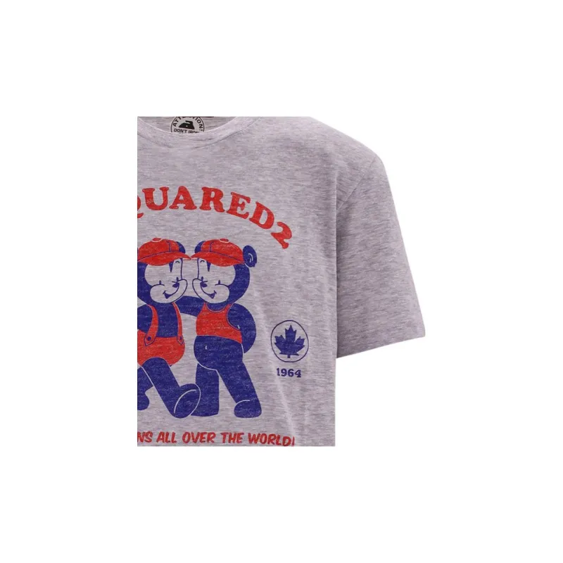 DSQUARED2 Logo print Short sleeve T shirt-3