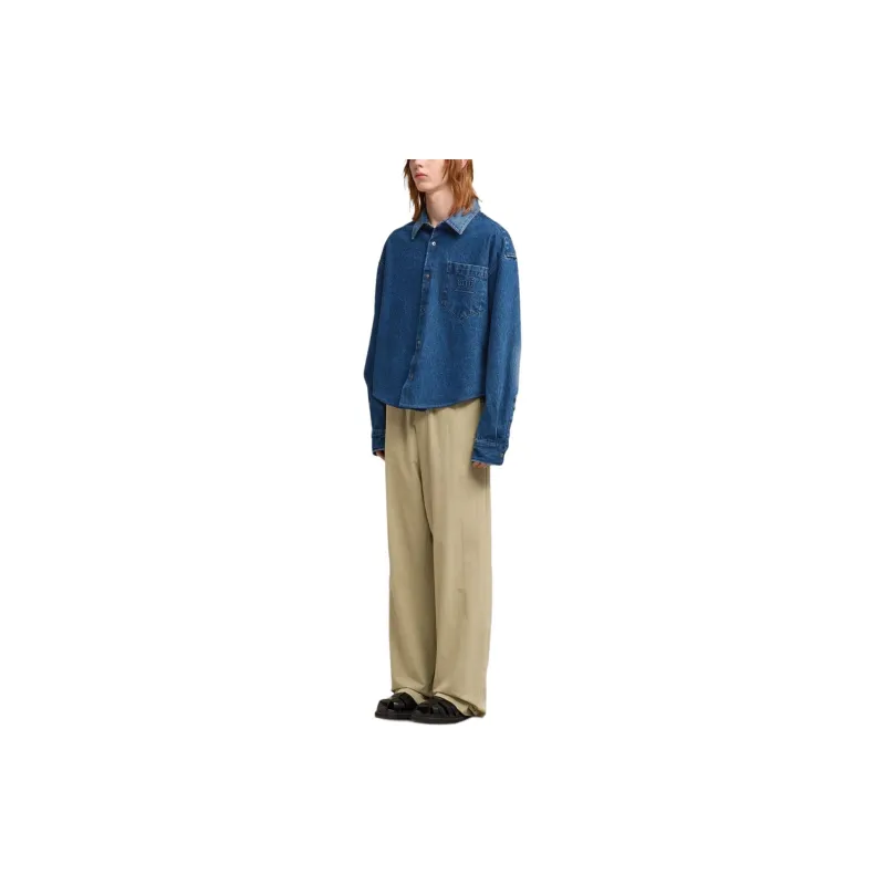 AMIPARIS Alexandre Mattiussi Ami Button Up Denim Shirt-4