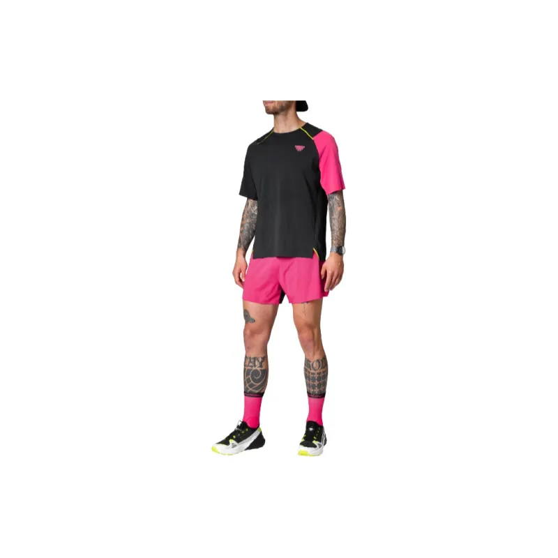 DYNAFIT DNA 2in1 Split Shorts Sports Shorts Men's Pink-1