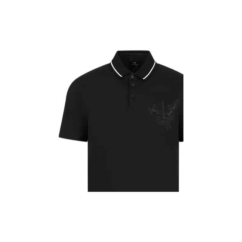ARMANI EXCHANGE SS23 Polo Shirt Men's Black-4
