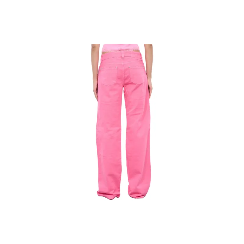 Blumarine Logo patch Flared Cargo Jeans-1