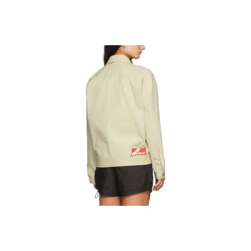 WE11DONE SS22 Denim Jacket Unisex Khaki-3