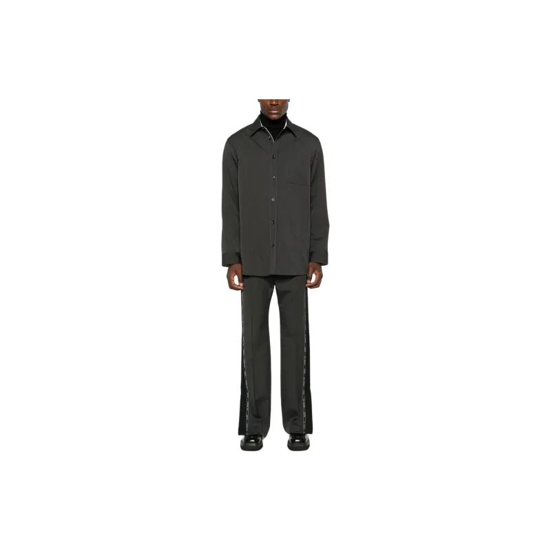 GUCCI Logo Trim Tapered Leg Trousers-1
