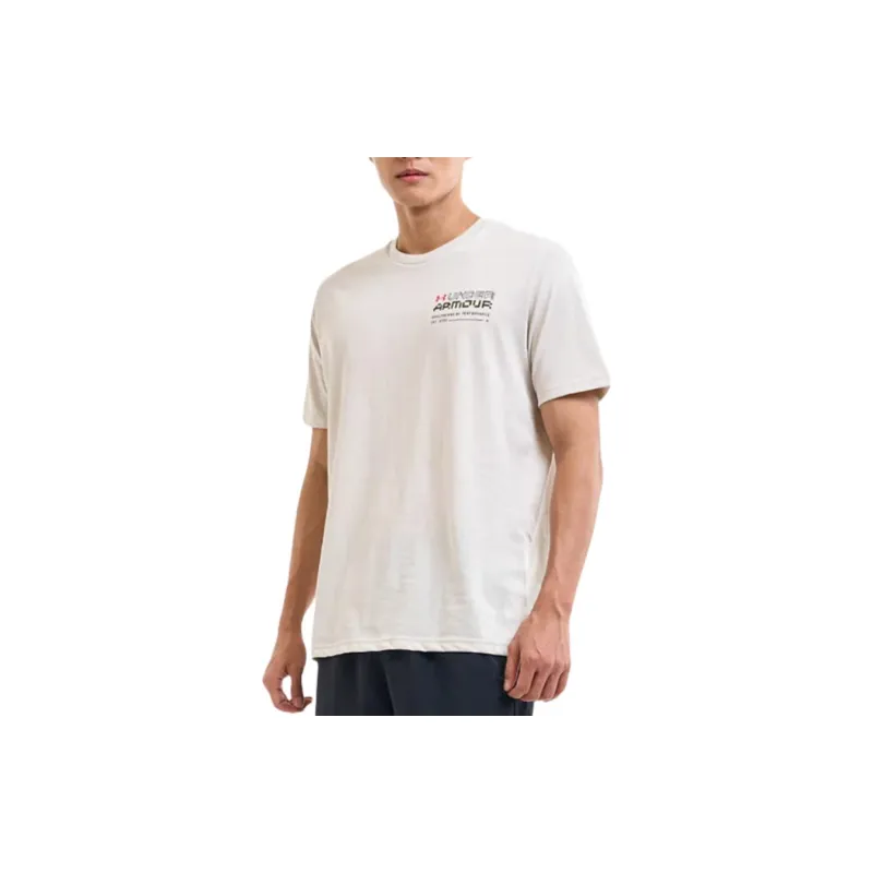 Under Armour UA Reaching Peak T Shirt Men's Ecru-4