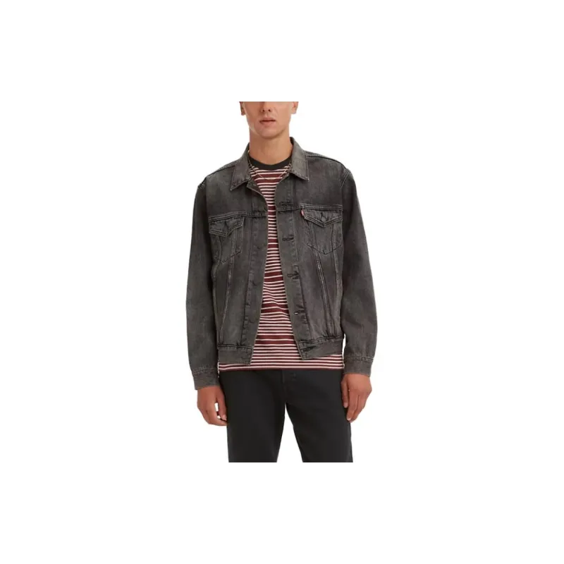 Levis Denim Jackets Men Black-3