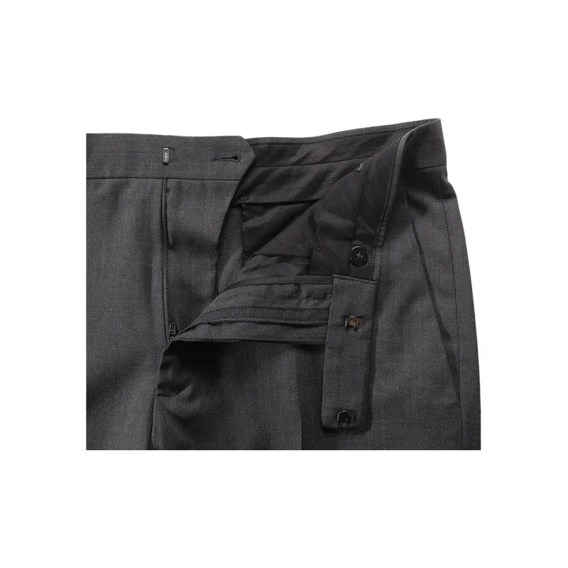 Zegna SS24 Suit Trouser Men's Coal Gray-4