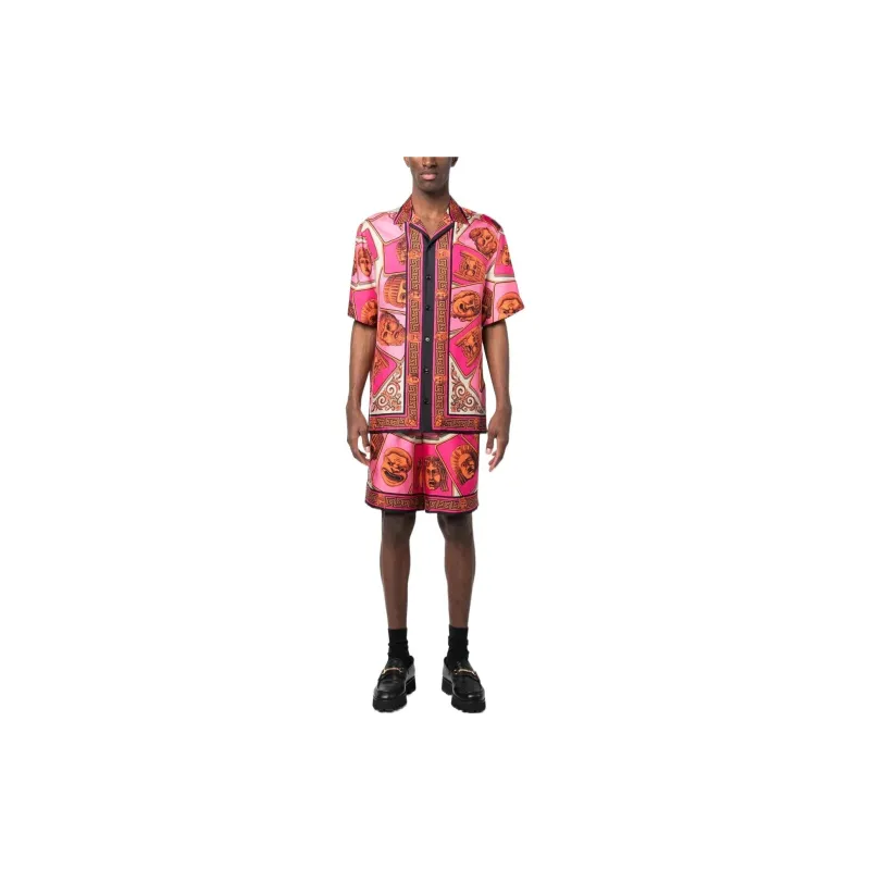 VERSACE Shirts Men Rose Red-1