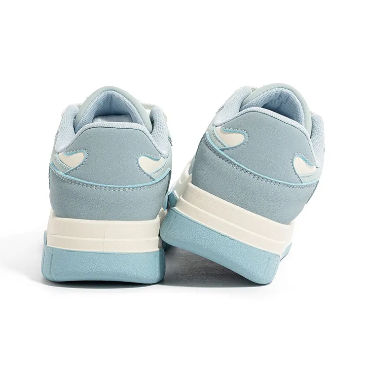 BABAYA KIDS Anti Slip And Wear Resistant Breathable Low Top Skateboard Shoes Women's Denim Blue-6