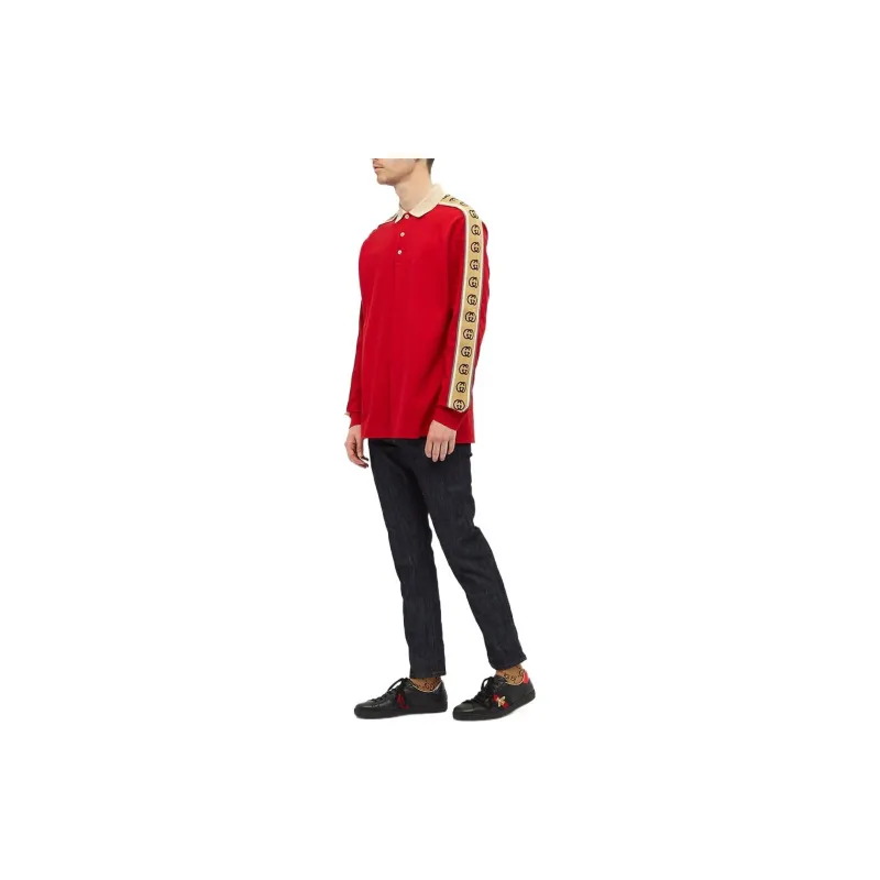 GUCCI Polo Shirts Men Red-1