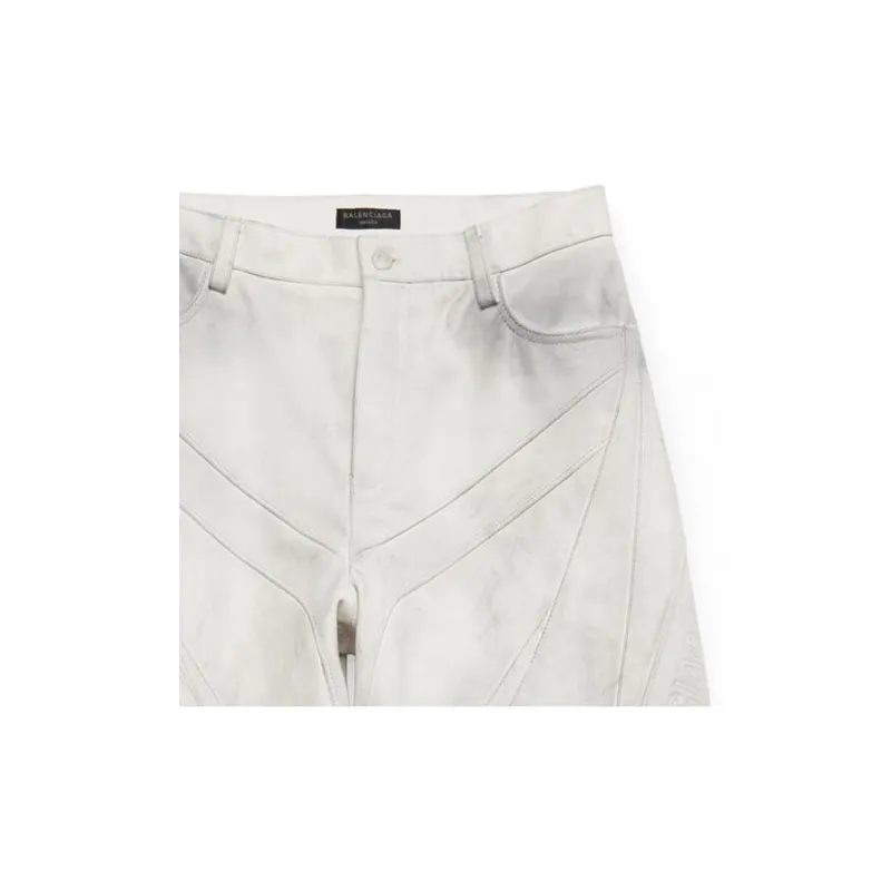 Balenciaga SS24 Casual Pants Loose Fit Style Men's White-6
