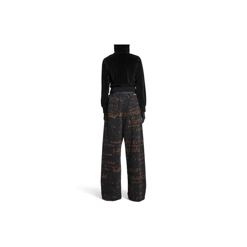 Balenciaga Jeans Loose Fit Style Unisex Black-4