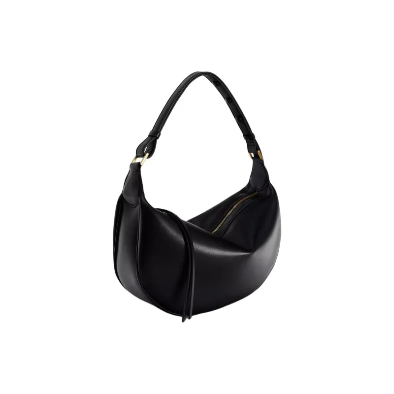ZARA PU Shoulder Bag Crossbody Bag Handbag Medium Size Women's Red/Black-5