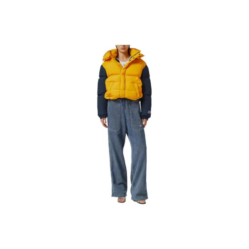 DIESEL Down Jackets Unisex Yellow Blue-1