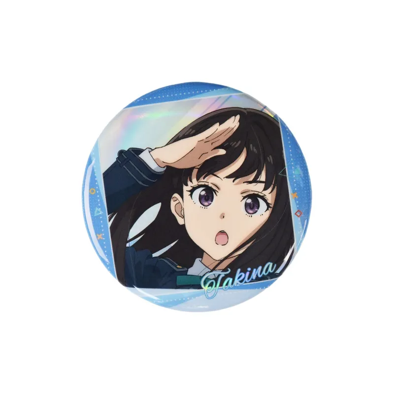 BOOM COMIC Lycoris Recoil Salute Collection Laser Flash Base, Jinmushi Chisato And Kusunoki Tsubasa Badges-1