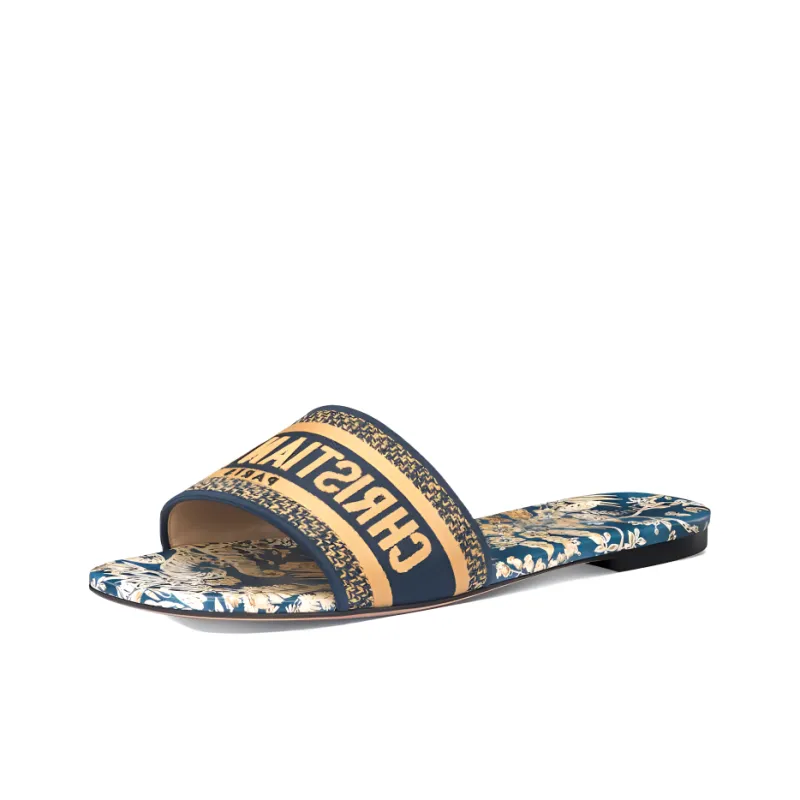 DIOR Dway Slide Slippers Women's Blue-2