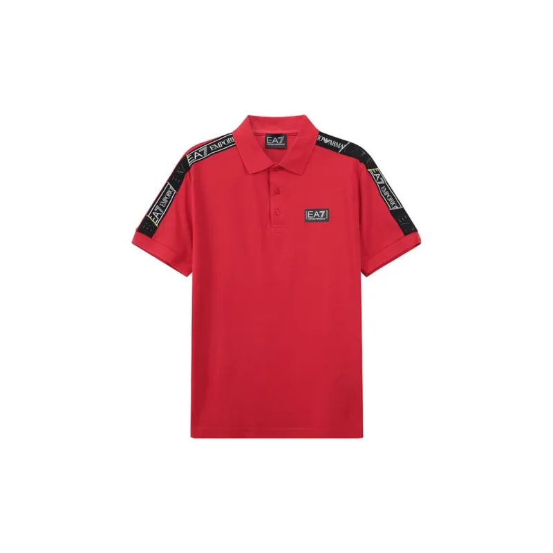 EMPORIO ARMANI EA7 SS23 Polo Shirt Men's Red-2