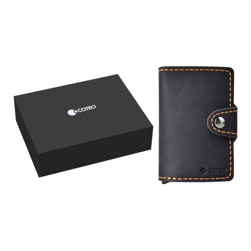 COTECi Top Grain Cow Leather Card Holder Small Size Unisex Black/Brown/Coffee-0