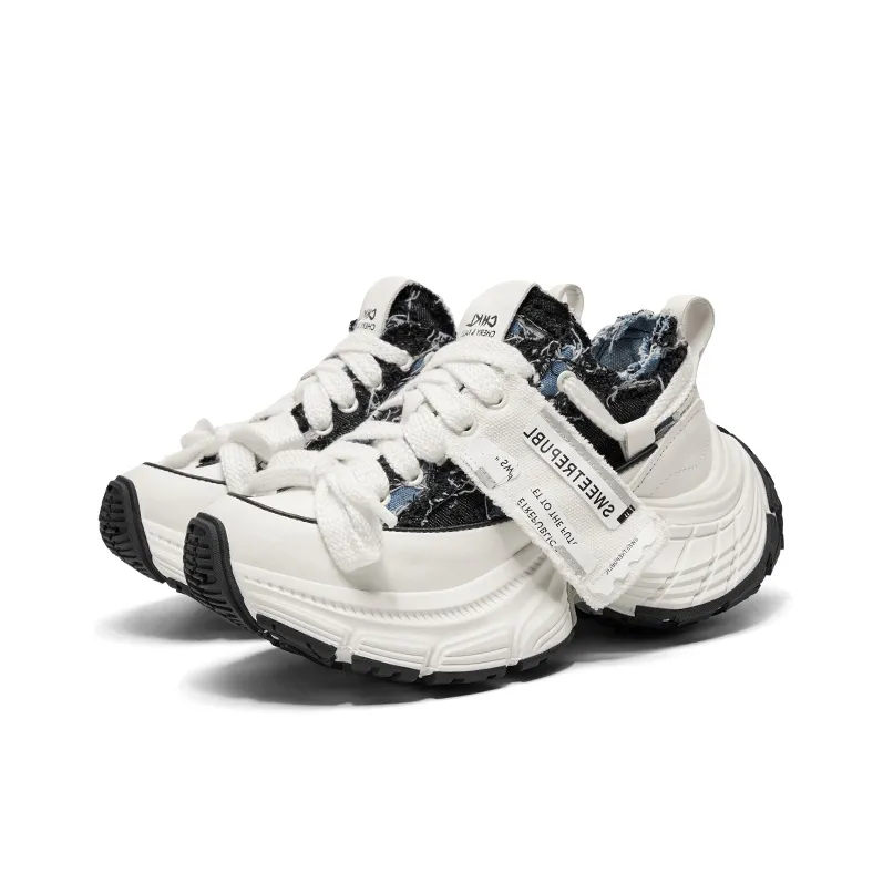 CHERYKALLY Wear Resistant Height Increasing Low Top Chunky Sneakers Women's-1