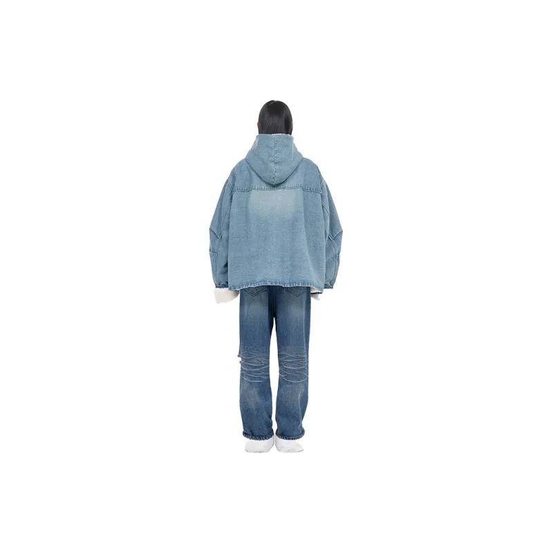 WE11DONE Denim Jackets Unisex Sky Blue-2