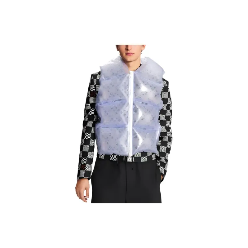 LOUIS VUITTON Vest Men's Coffee Blue-2