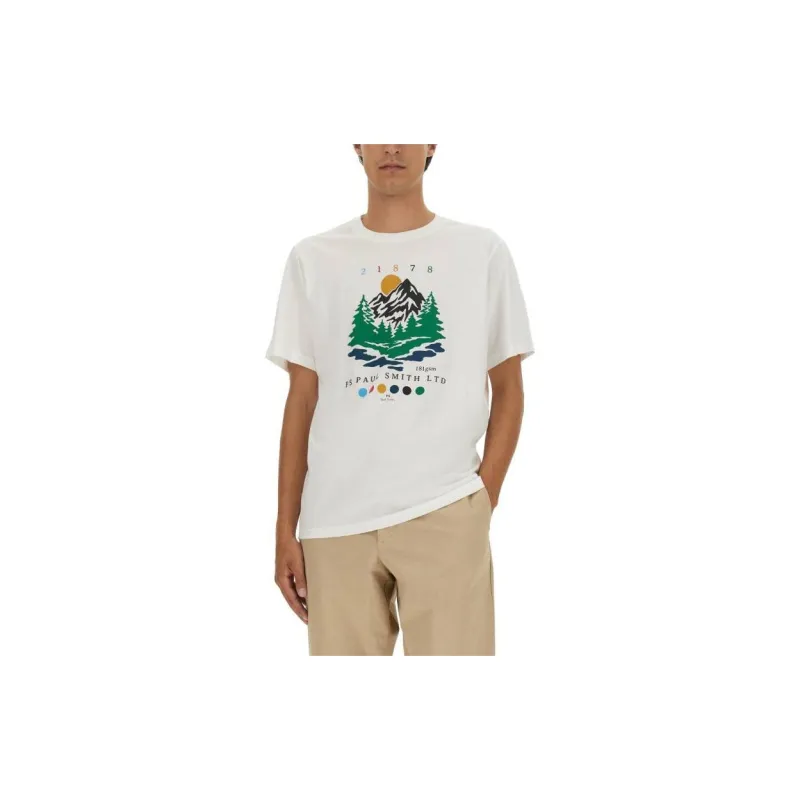 Paul Smith Graphic Printed Crewneck T Shirt-1