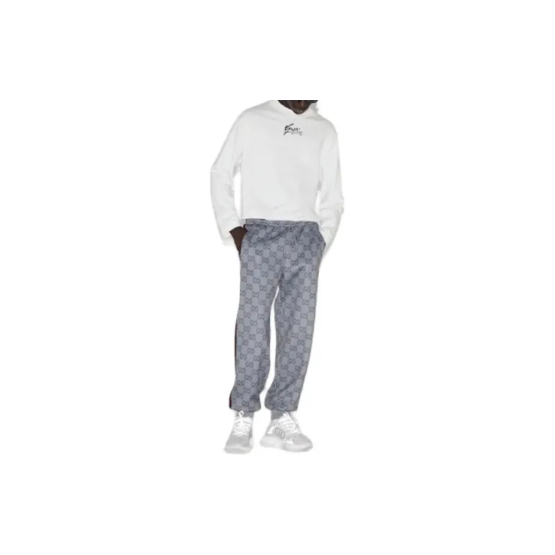 GUCCI FW24 Knitted Sweatpants Men's Gray-3