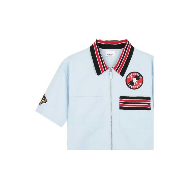 Burberry Shirts Men Light Blue-3