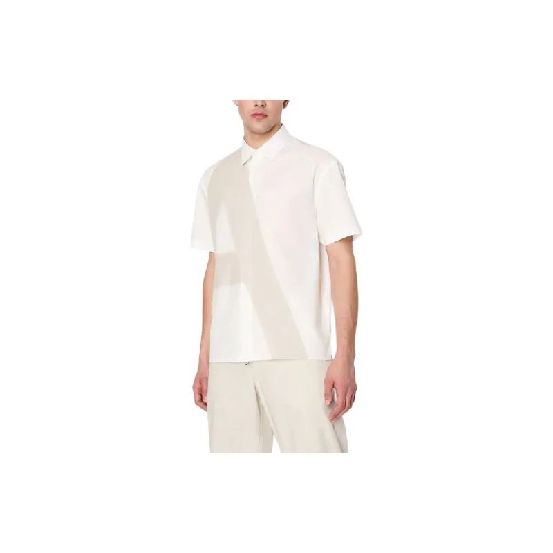 ARMANI EXCHANGEAE SS23 Shirt Men's White Gray-1