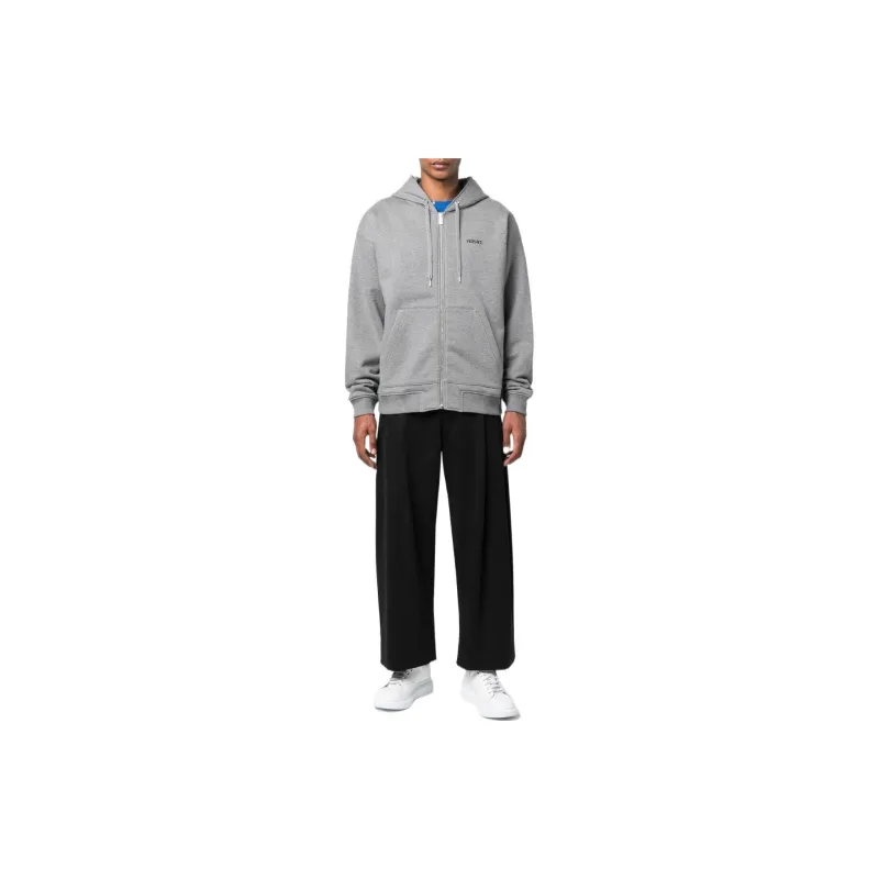 VERSACE Logo print Zip up Hoodie-2