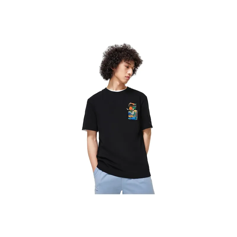 LINING Sports Trend Series T Shirts Men Black-3