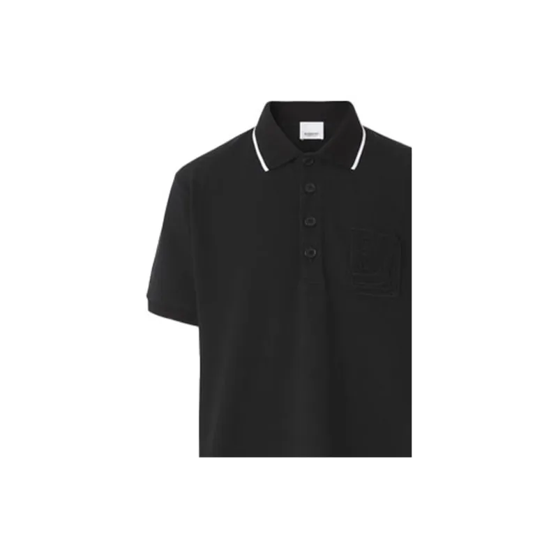 Burberry Polo Shirts Men Black-4