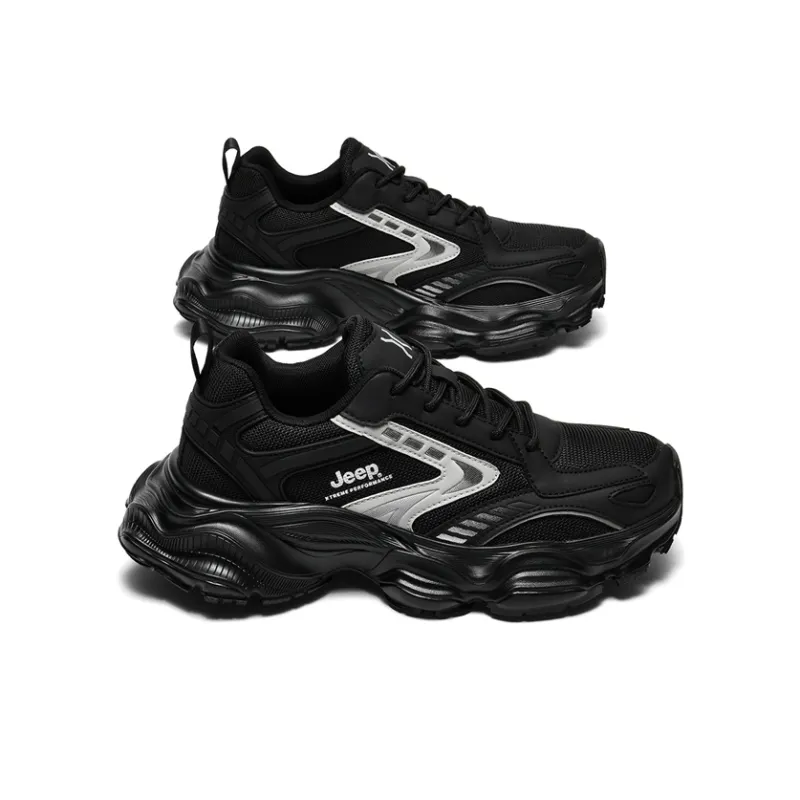 Jeep Anti-Slip And Wear-Resistant Coverage Low-Top Chunky Sneakers Men's-2