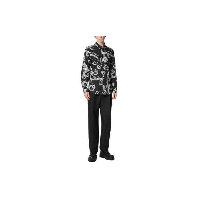 VERSACE JEANS COUTURE Chrome Couture Printed Poplin Shirt-1