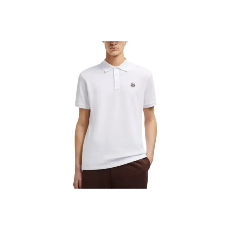 Moncler Logo Patch Short Sleeved Polo Shirt-3